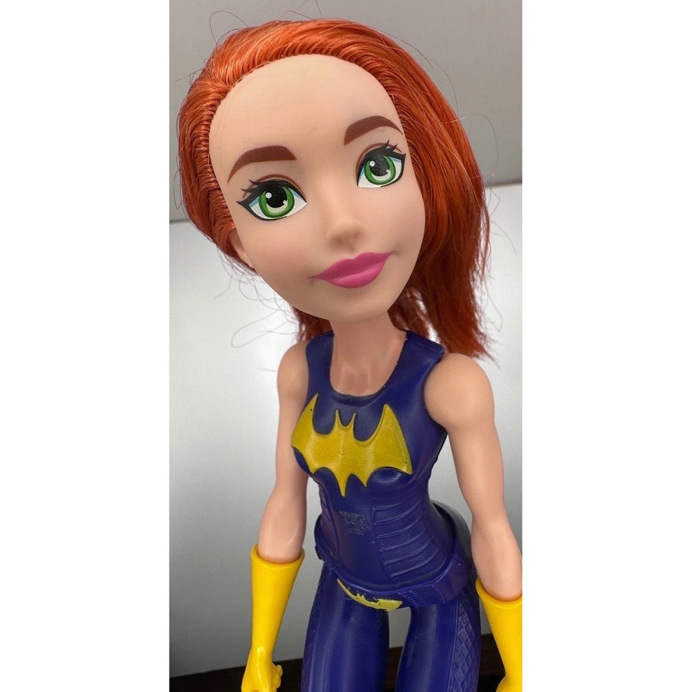 DC Super Hero Girls Batgirl Doll Purple Suit Red Hair Barbara Gordon Mattel 2017 - Picture 1 of 7